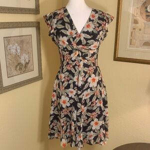 Rebecca Taylor Floral V-Neck Dress